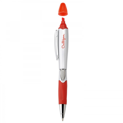 Silver Blossom Ballpoint Penhighlighter