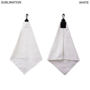 72 Hr Fast Ship - Microfiber Suede Shammy Golf Towel, Triangle Shape, 11x17, Sublimated