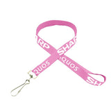 5/8" Silkscreened Flat Lanyard w/ J Hook