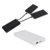 Squire 10000mAh UL Listed Power Bank with Built-In Charging Cables