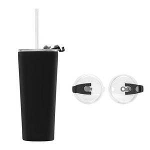 Excalibur - 21 oz. Double-Wall Stainless Tumbler with Straw