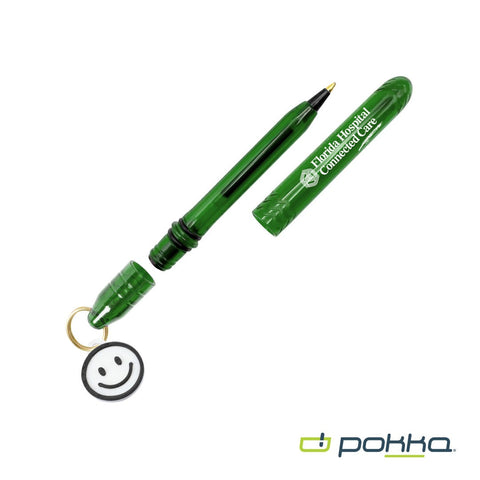 Pokka? Pocket Pen w/Dock & Gold Keyring & Charm