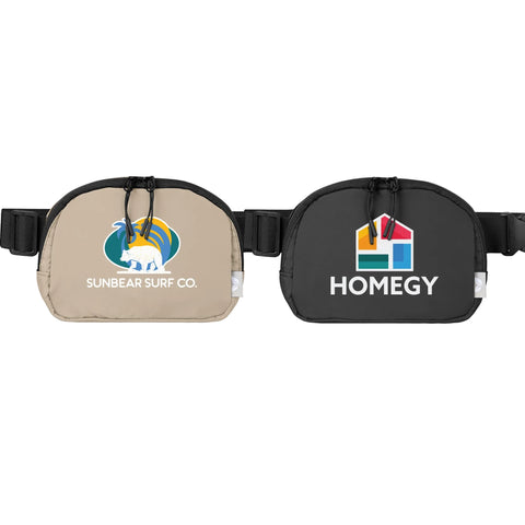 Taiga rPET Nylon Zippered Waist Bag - 40 oz - Heat Transfer