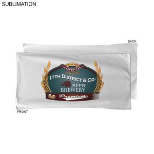Absorbent Microfiber Dri-Lite Terry White Pool, Travel Towel, 22x44, Sublimated Full color logo