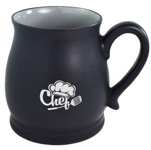 Oslo 16oz 2tone black/grey mug in Ripple gift box - Etched