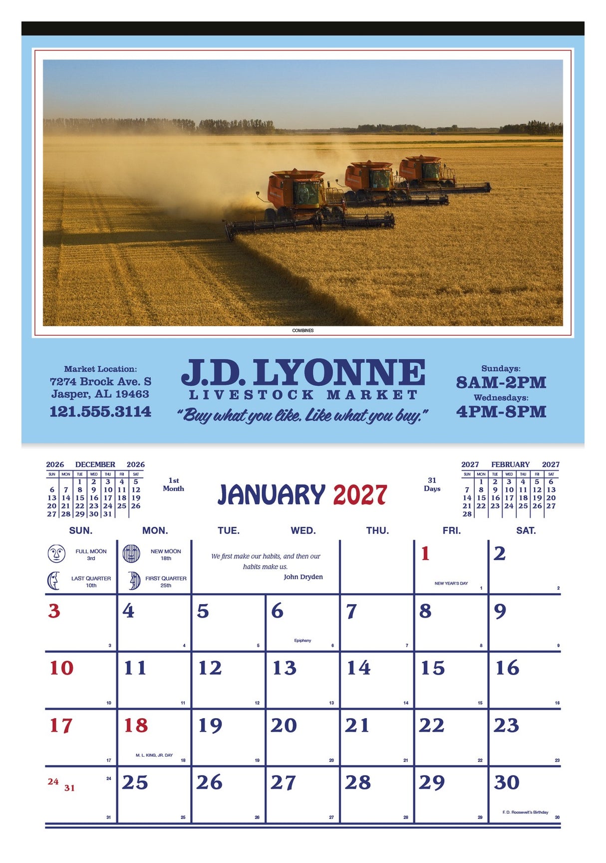 Skinner & Kennedy Farm Calendar image