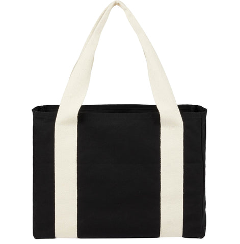 Black Cotton Tote w/ Cotton Handles
