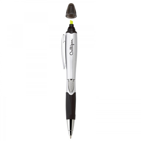 Silver Blossom Ballpoint Penhighlighter