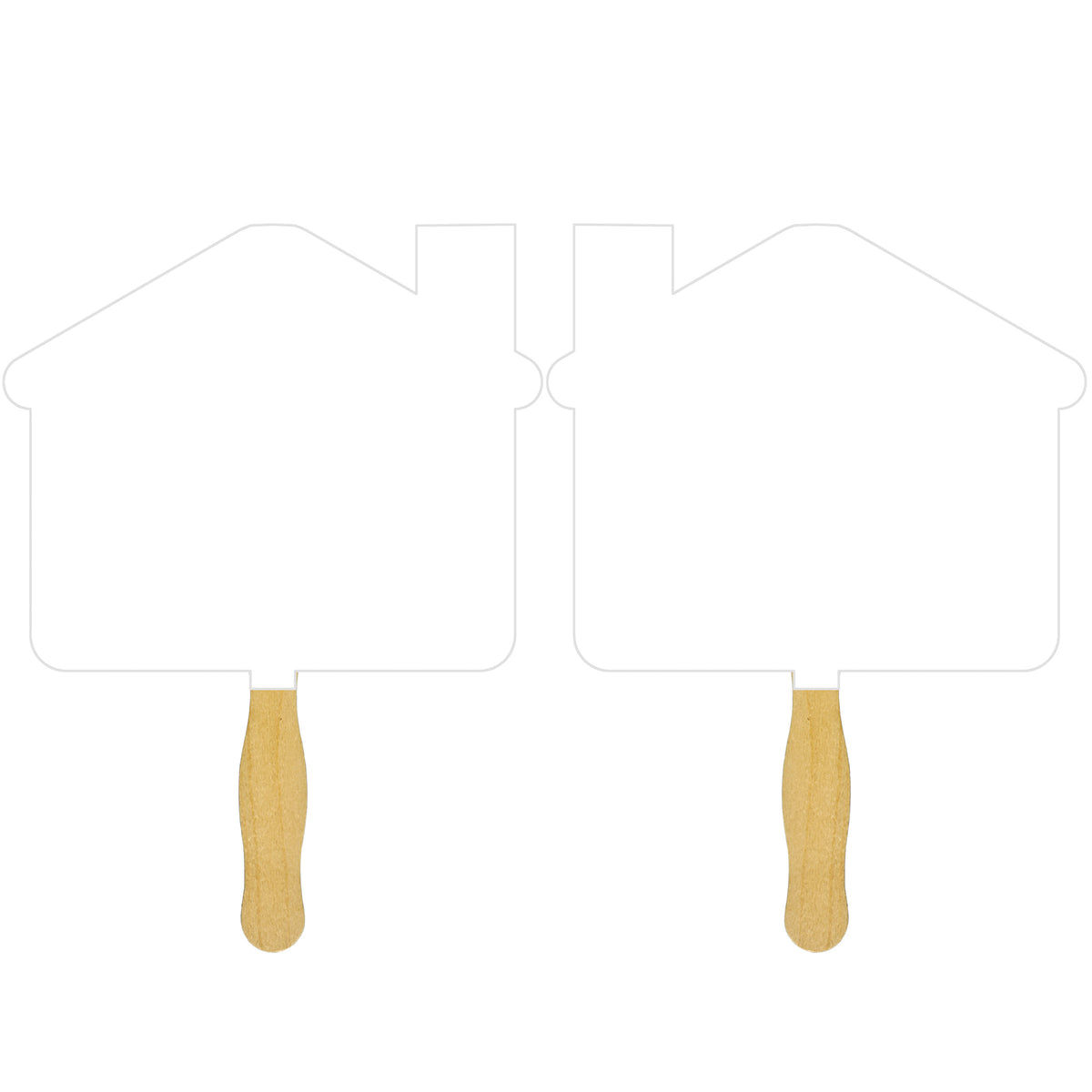 House Sandwiched Hand Fan (2 Side/ Four Color Process imprint)