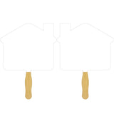 House Sandwiched Hand Fan (2 Side/ Four Color Process imprint)