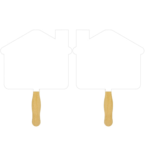 House Sandwiched Hand Fan (2 Side/ Four Color Process imprint)