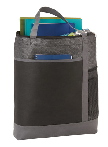 Chrome Non-Woven Zipper Convention Tote