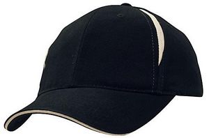 Brushed Heavy Cotton Cap w/Crown Inserts & Sandwich