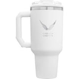 White/Silver Logo Back View