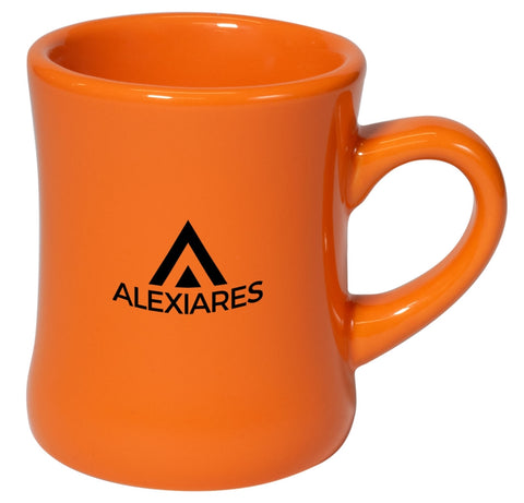 Classic Diner 10oz orange ceramic mug