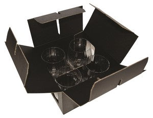 ~Affogato 11oz mug clear glass S/4 in a Midnight gift box