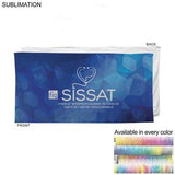 000569 Heavier Weight, Plush Velour Terry Cotton Blend Beach Towel, 30x60, Sublimated Logo Edge to Edge