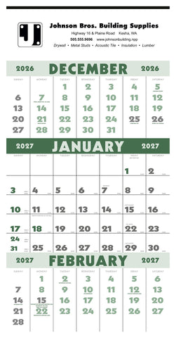Triumph® Calendars 3-Month Planner (12 Sheet)