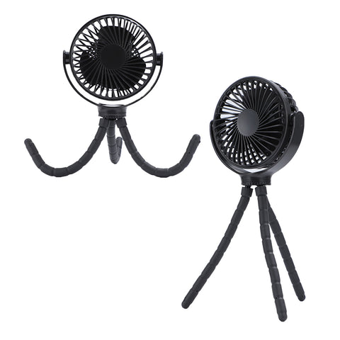 Twisty Rechargeable Portable Fan with Bendable Tripod Feet