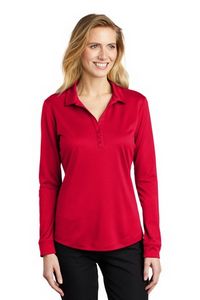Ladies Port Authority® Silk Touch™ Long Sleeve Performance Polo Shirt