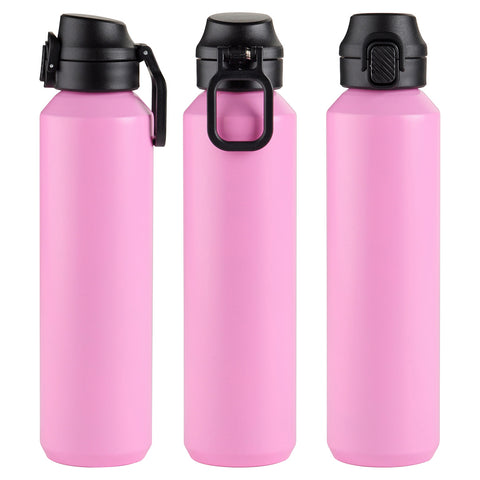 Nexus 27 oz Recycled Aluminum Bottle with Flip-Top Lid and Carabiner