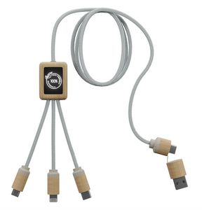 SCX Design™ 5-in-1 Bamboo Charging Cable 2A