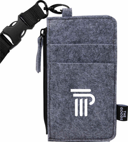 THE GOODS™ Recycled Felt Lanyard Wallet