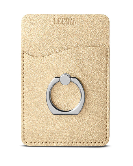 Leeman Shimmer Card Holder w/Metal Ring Phone Stand