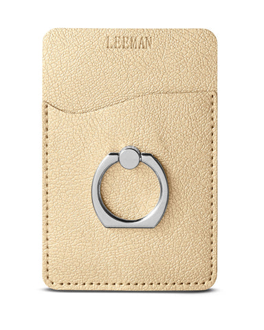 Leeman Shimmer Card Holder w/Metal Ring Phone Stand