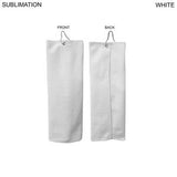 Microfiber Dri-Lite Terry Golf Towel, Finished size 5x15, Trifold Grommet & Hook, Sublimated