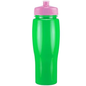 24 Oz. Contour Bottle w/ Push Pull Lid - Solid Colors