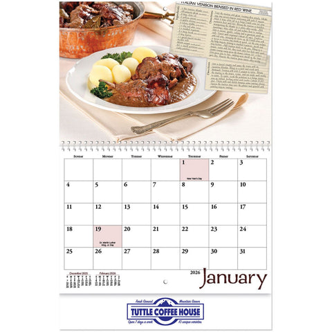 Taste Of The Month Spiral Wall Calendar
