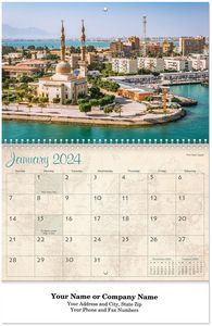 Let's Travel Spiral Wall Calendar
