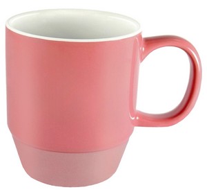 Saigon pink/metallic bottom/white interior 11oz ceramic mug
