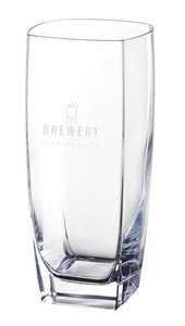 ~ Sterling square highball 16oz clear glass S/4 in a Sable Gift box