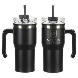 Outback 20 oz Stainless Steel/Polypropylene Mug with Lid and Straw