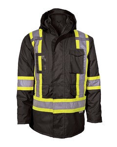 300 Denier Polyester Thinsulate Black Rain Jacket