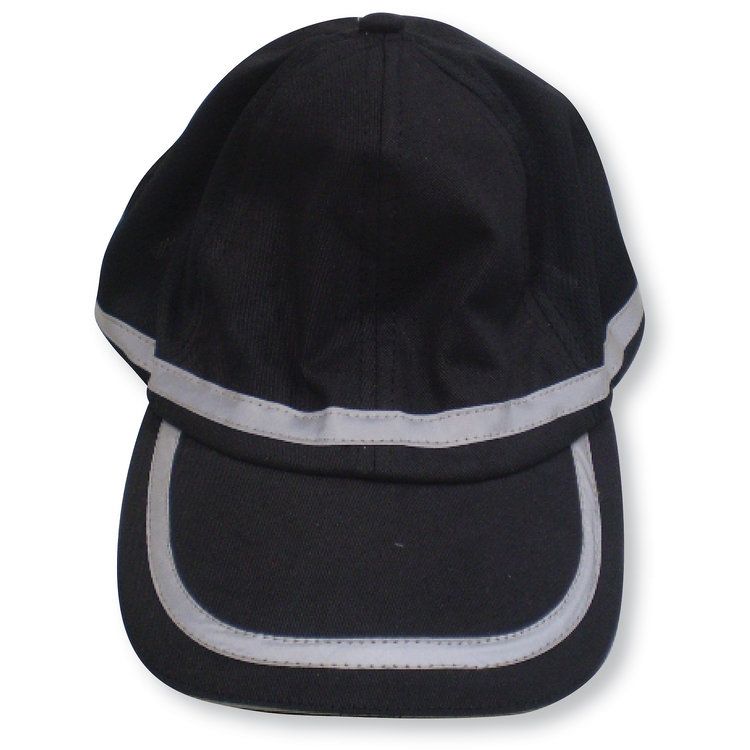 High Visibility Black Safety Cap