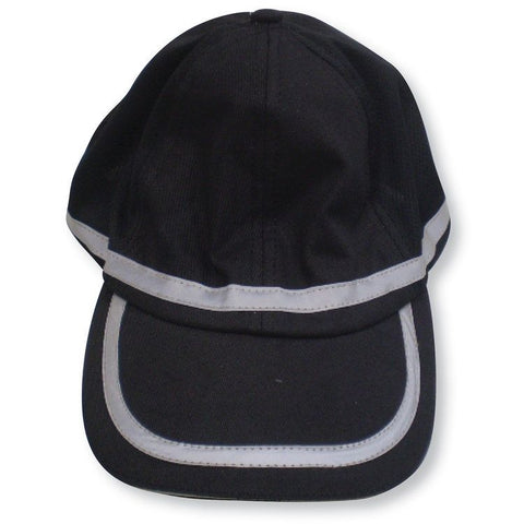 High Visibility Black Safety Cap