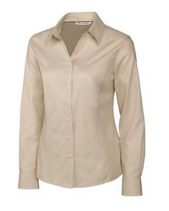 Cutter & Buck Epic Easy Care Fine Twill Womens Long Sleeve Dress Shirt