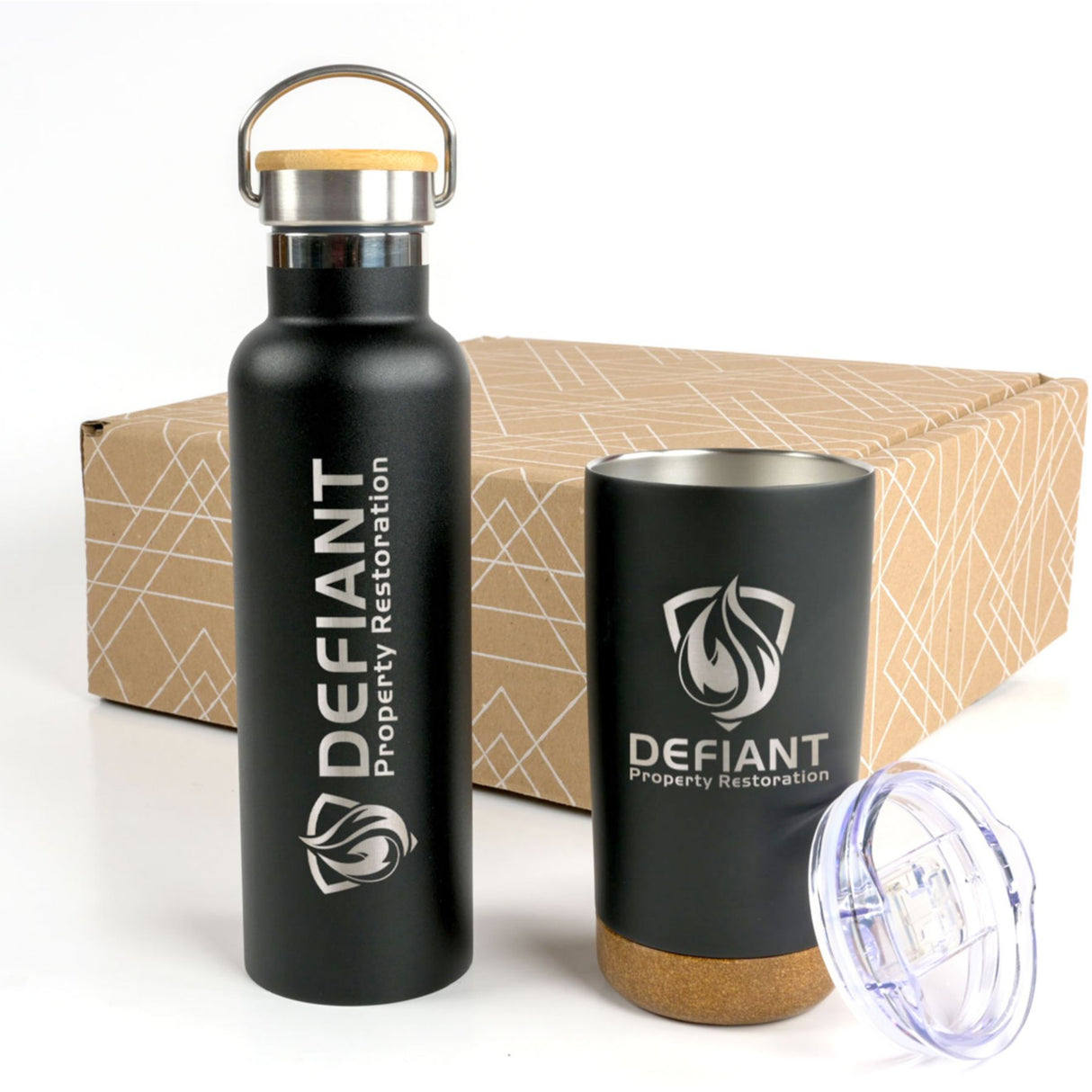 Cork And Bamboo Drinkware Set