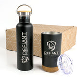 Cork And Bamboo Drinkware Set