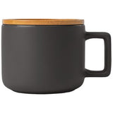 Café Virtuoso - 12 oz. Ceramic Mug with Bamboo Lid - Silkscreen