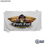 48Hr Quick Ship -Absorbent Microfiber Dri-Lite Terry White Beach Towel, 30x60, Sublimated