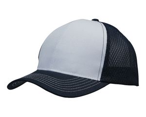 000973 Breathable Poly Twill Cap w/Honeycomb Mesh