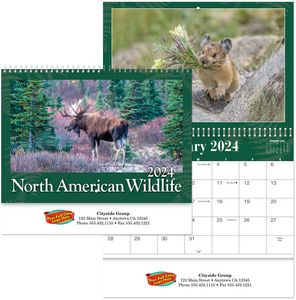 Full Colour North American Wildlife Spiral Wall Calendar