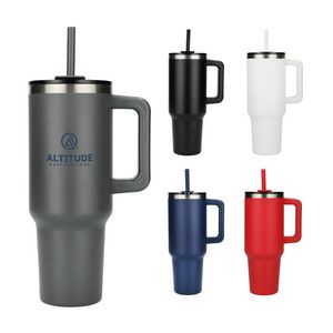Pinnacle 40 oz Vacuum Insulated Eco-Friendly Travel Tumbler With Straw