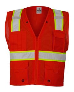 Kishigo® EV Series® Enhanced Visibility Multi-Pocket Mesh Vest
