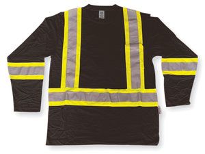 Poly Wicking Black Long Sleeve Shirt