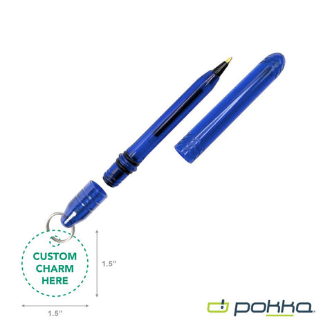 Pokka? Pocket Pen w/Dock & Chrome Keyring & Charm